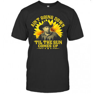 Garth Brooks Aint Going Down Til The Sun Comes Up Stars Sunflower T-Shirt
